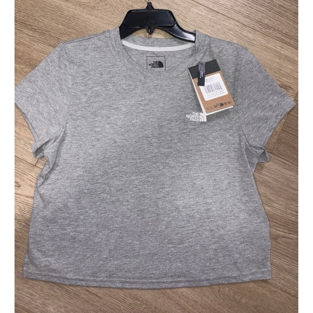 The North Face Women's Grey Embroidered Short Sleeve Size Small NWT